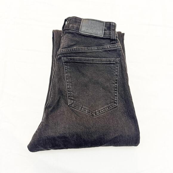 Madewell Curvy '90s Straight Black Denim Jeans Zip Fly Size 24 Tall - Picture 1 of 9